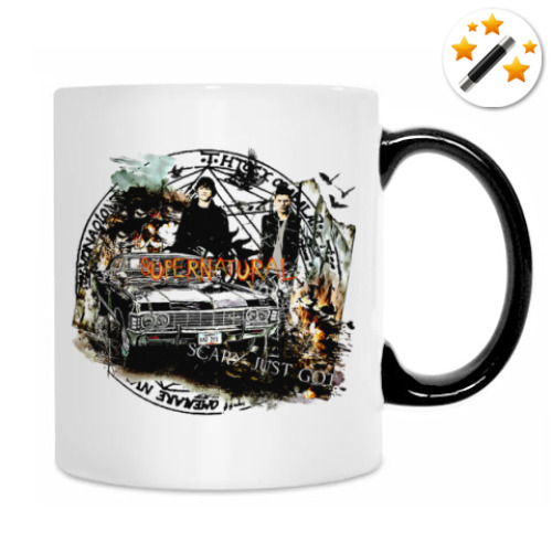 Кружка-хамелеон с принтом Supernatural