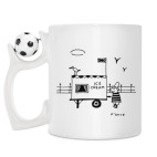 Кружка с футбольным мячиком