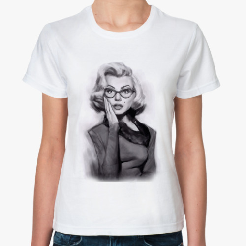 Классическая футболка с принтом Marilyn Monroe