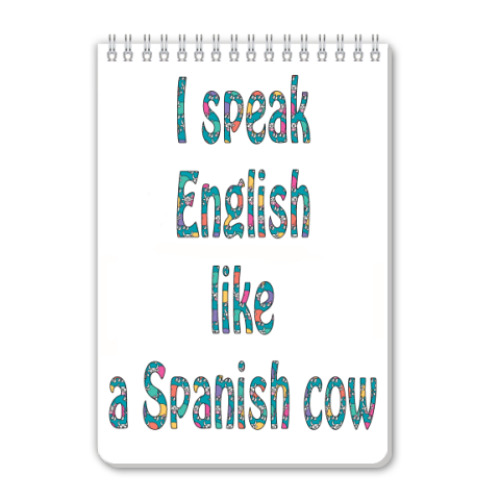 Блокнот с принтом Speaking English