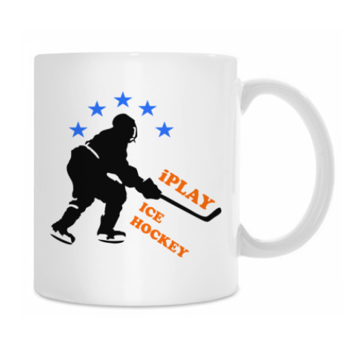 Кружка с принтом Я играю в хоккей