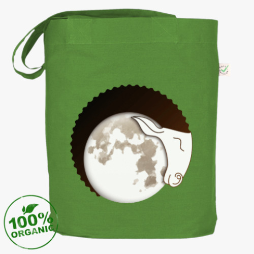 Сумка шоппер с принтом Лунный Баран