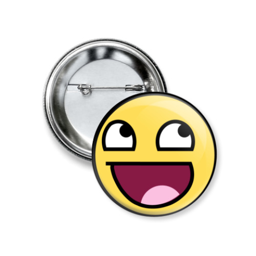 Значок 37мм с принтом awesome