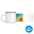 Кружка металлическая белая (круговая запечатка)