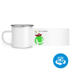 Кружка металлическая белая (круговая запечатка)