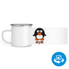 Кружка металлическая белая (круговая запечатка)