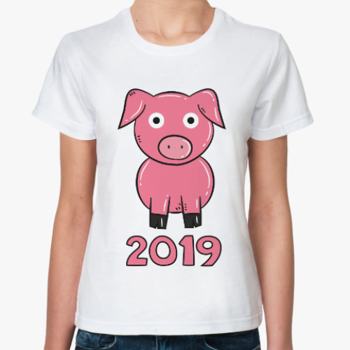 Классическая футболка Год свиньи 2019