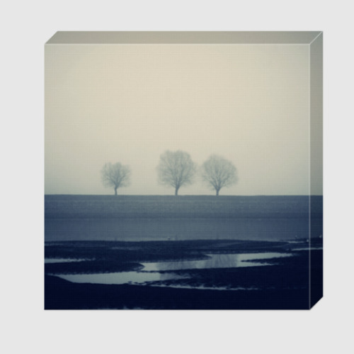 Холст с принтом Три дерева