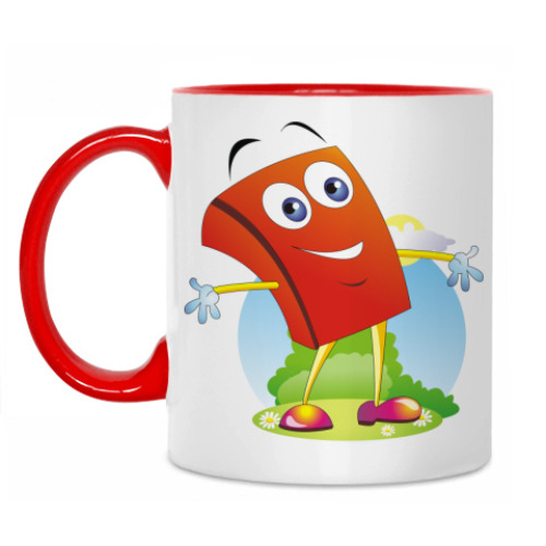 Кружка с принтом книжка и стерка