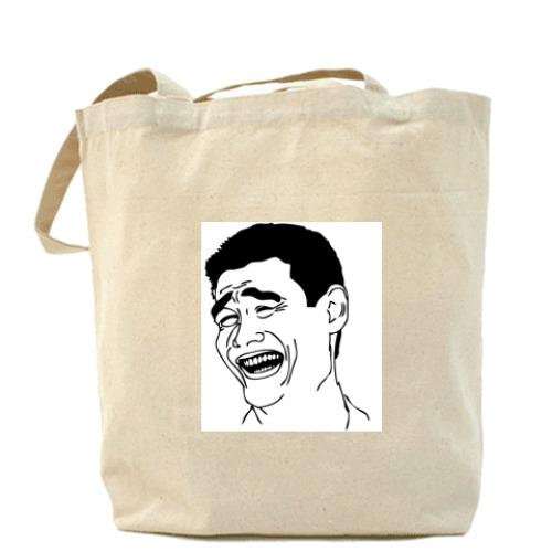 Сумка шоппер с принтом  Яо (разные эмоции)