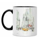 Кружка двухцветная