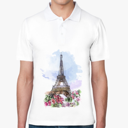 Рубашка поло с принтом Эйфелева башня - Париж