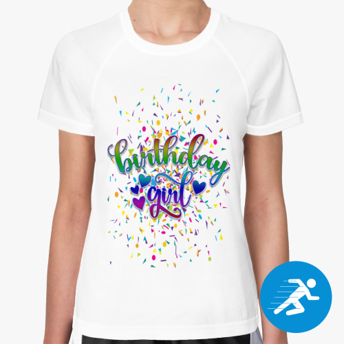 Женская спортивная футболка Именинница
