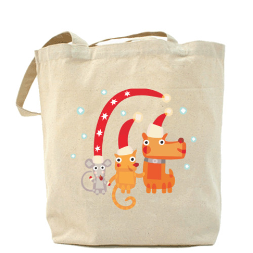 Сумка шоппер с принтом Символ года