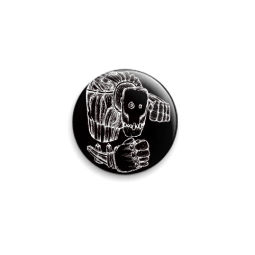 Значок 25мм с принтом  War destroys silence