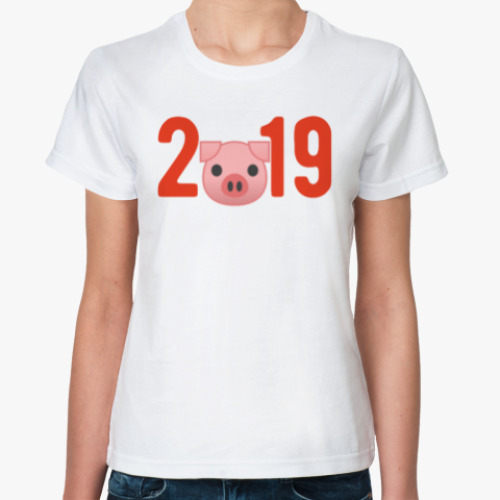 Классическая футболка Год Свиньи 2019