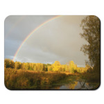 Осень, река, радуга