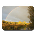 Осень, река, радуга