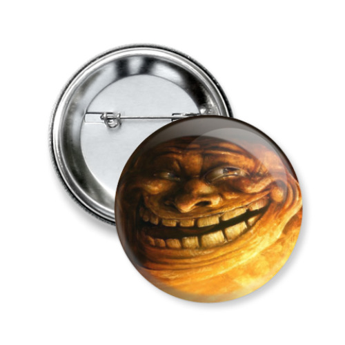 Значок 50мм Troll face