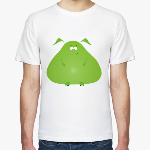 Футболка с принтом Зеленый чудик