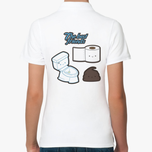 Женская рубашка поло (печать) The best friends