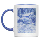 Двухцветная кружка Лошадь