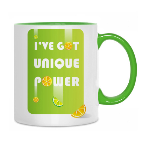 Кружка с принтом Fresh ideas & Unique power