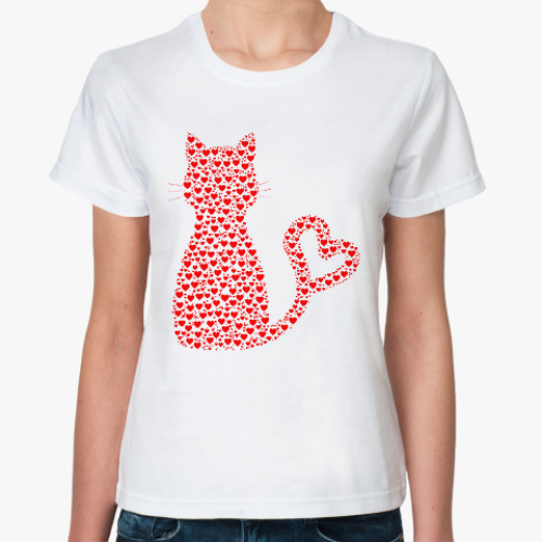 Классическая футболка Влюблённый кот