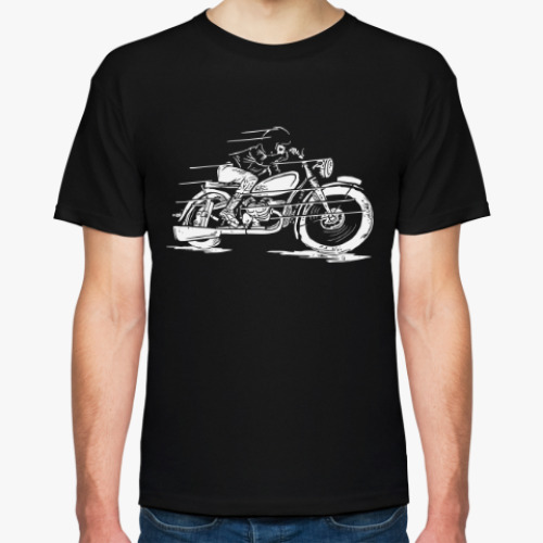 Футболка с принтом Мотоцикл