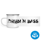 Кружка металлическая белая (круговая запечатка)