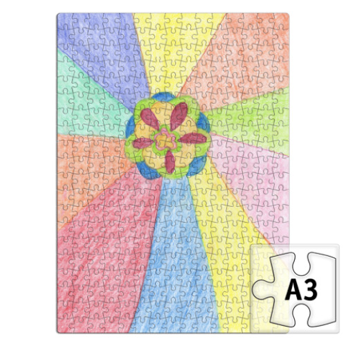 Пазл с принтом  'Цветок'