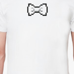 Галстук-бабочка 8-bit белый