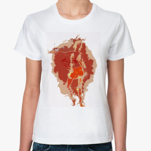 Классическая футболка Девушка в огне