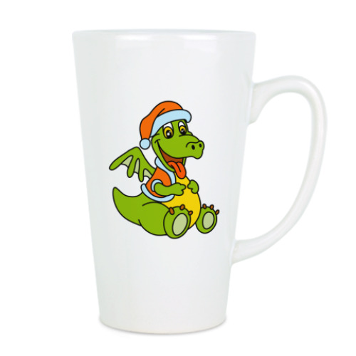 Чашка Латте с принтом дракон