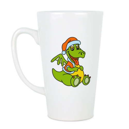 Чашка Латте с принтом дракон