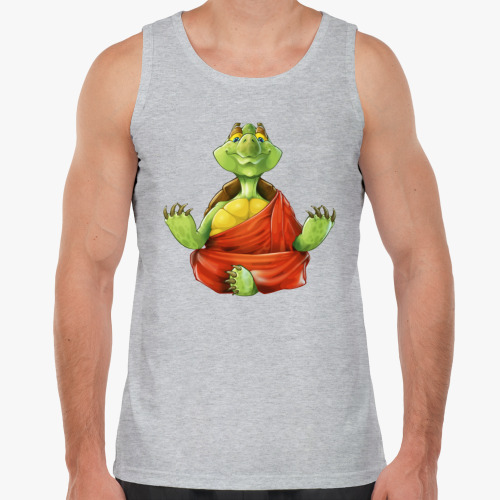 Майка с принтом Черепаха на медитации