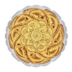Подушка &quot;круг&quot;, 35x35 см Золотая мандала