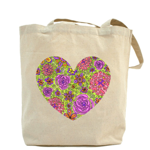 Сумка шоппер с принтом Люблю готовить!