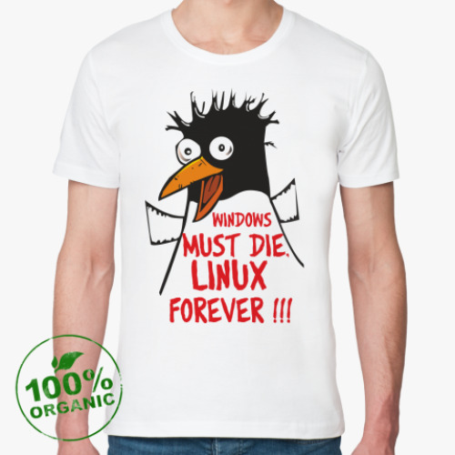 Футболка из органик-хлопка WINDOWS MUST DIE