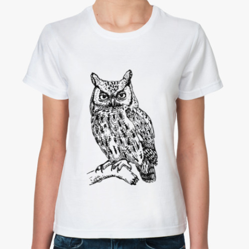 Классическая футболка Сова, совушка, мудрые в городе