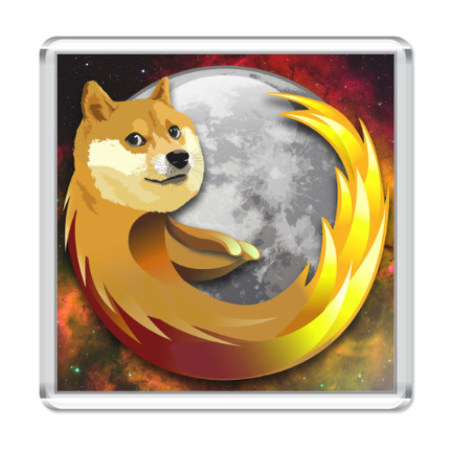 Магнит Doge Firefox