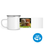 Кружка металлическая белая (круговая запечатка)