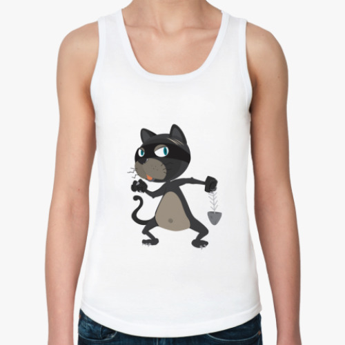 Женская майка с принтом Кот