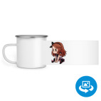 Кружка металлическая белая (круговая запечатка)