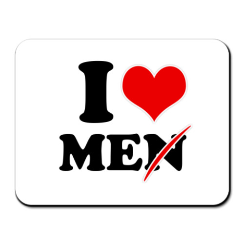 Коврик для мыши с принтом I love me
