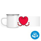 Кружка металлическая белая (круговая запечатка)