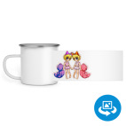 Кружка металлическая белая (круговая запечатка)