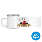 Кружка металлическая белая (круговая запечатка)