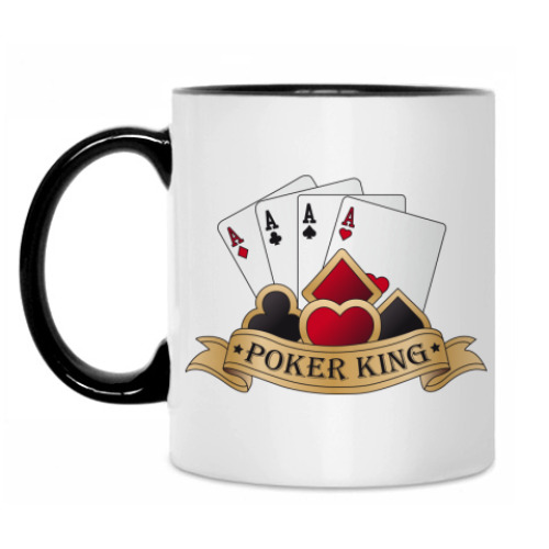 Кружка с принтом Poker King