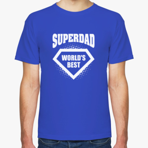 Футболка с принтом SUPERDAD world's best